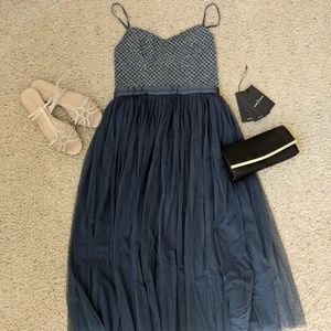 BHLDN Needle & Thread navy Coppelia dress